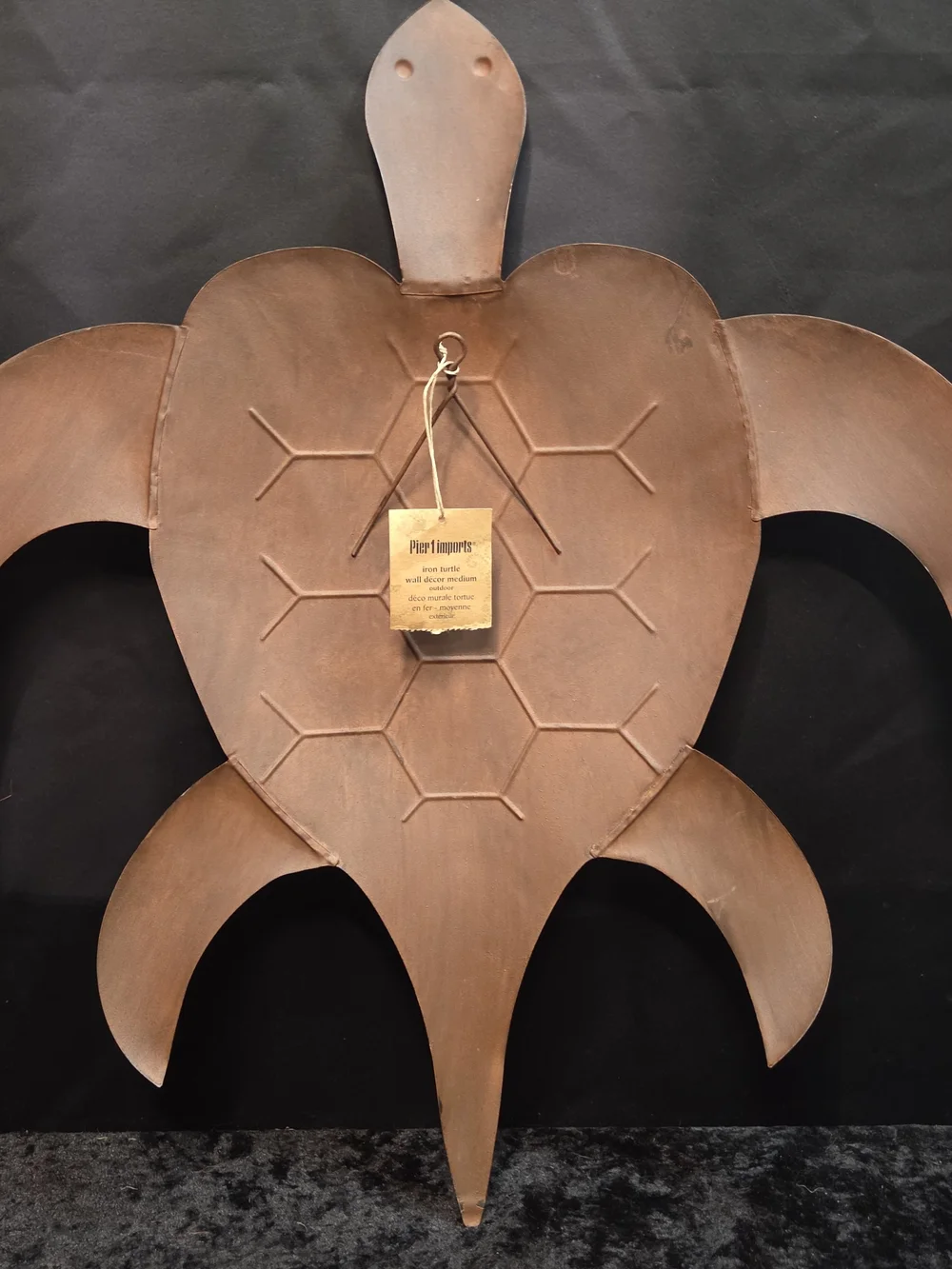 Pier 1 Rustic Brown Metal Sea Turtle Wall Décor